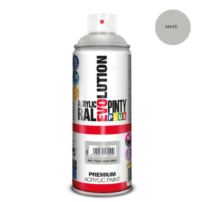 Pinty Plus Pintura Acrílica Spray Evolution Ral 7035 Matt Light Grey 520 cc