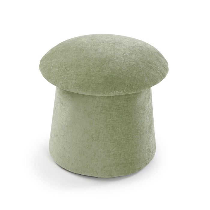 Puff con almacenamiento verde VERSA 43x45 cm - Madera MDF, Poliéster, Tela chenilla Puff con almacenamiento verde VERSA 43x45 cm - Madera MDF, Poliéster, Tela chenilla