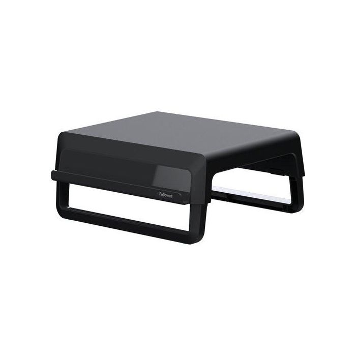 Fellowes Soporte para Monitor Breyta, 3 Alturas Ajustables, hasta 30 kg, 98% ABS Reciclado, 350x300 mm, Negro