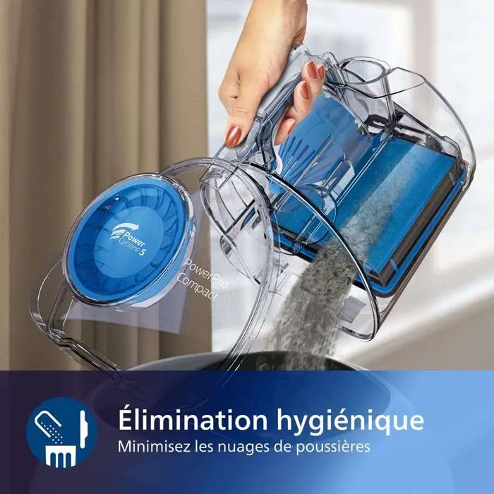 Philips Aspiradora Cilíndrica Compacta sin Bolsa PowerPro FC9332/09 - 900 W - Filtro Antialérgico H13 - Clase Energética A 4 Philips Aspiradora Cilíndrica Compacta sin Bolsa PowerPro FC9332/09 - 900 W - Filtro Antialérgico H13 - Clase Energética A 4