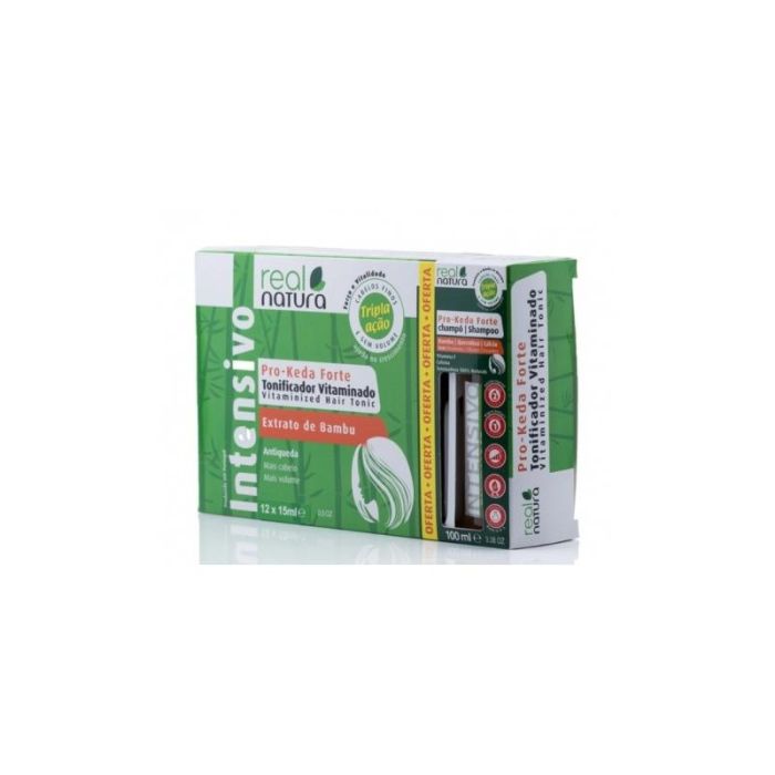 Kit Tonif. Vitam. Pro-Keda Forte 2Cx+1 Champô 100 mL Real Natura