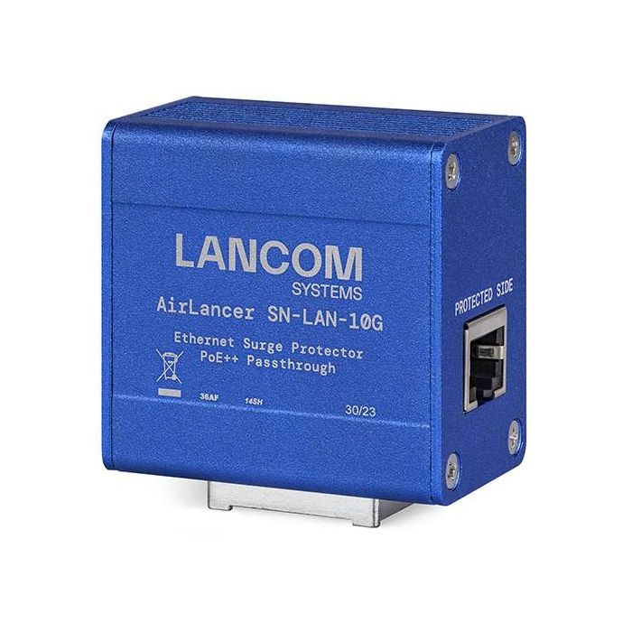 LANCOM SN-LAN-10G, Adaptador de Protección de Sobrecarga 10 Gigabit Ethernet 10000 Mbit/s, Azul, Aluminio
