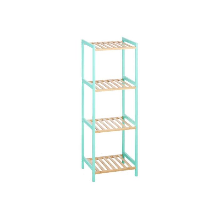 Estantería Cuadrada 4 Estantes Bambú Menta 35x100x30 cm - Berilo 1 Estantería Cuadrada 4 Estantes Bambú Menta 35x100x30 cm - Berilo 1