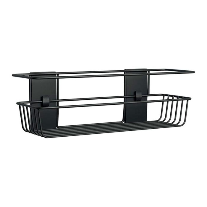 Cesto de baño, negro mate, 32,5 x 9,5 x10 cm, 1 ud + 4 tiras, máx 3 kg 0 Cesto de baño, negro mate, 32,5 x 9,5 x10 cm, 1 ud + 4 tiras, máx 3 kg 0