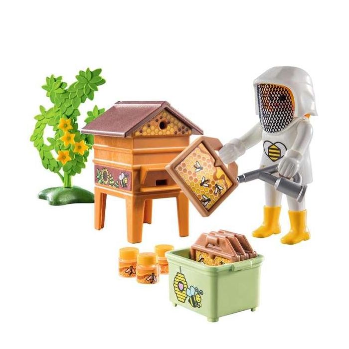 Apicultora, calma a las abejas con el ahumado. playmobil country 1