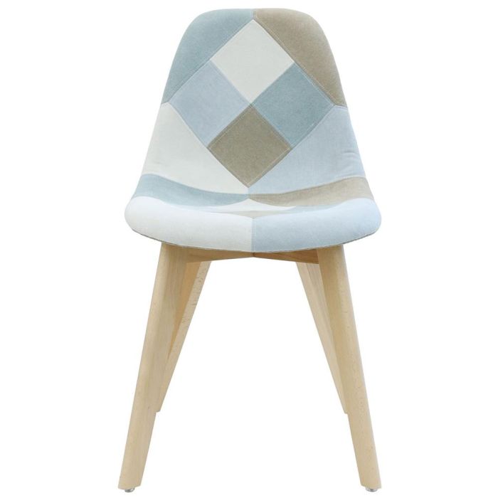 Silla Patchwork Azul Cielo Home Deco Factory 1