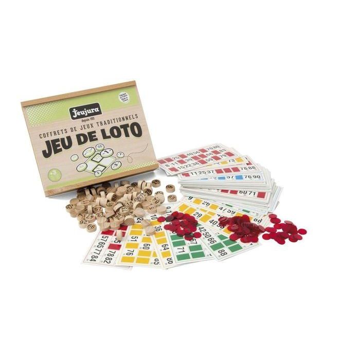 JEUJURA Loto Game - Caja de madera JEUJURA Loto Game - Caja de madera