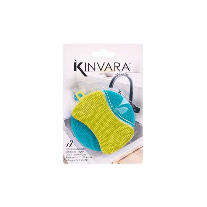 Set 2 Estropajos de Silicona Arte Regal 13x21x2 cm - Amarillo y Azul (24 Unidades) 2 Set 2 Estropajos de Silicona Arte Regal 13x21x2 cm - Amarillo y Azul (24 Unidades) 2