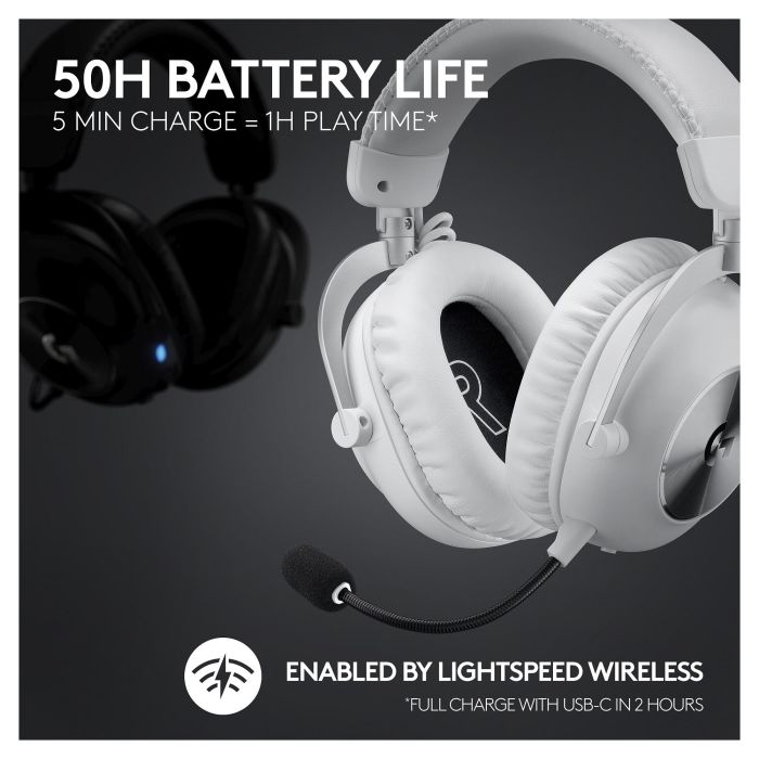 Logitech PRO X 2 Lightspeed Wireless Gaming Headset EMEA28-935 Inalámbrico para Juegos Color Blanco