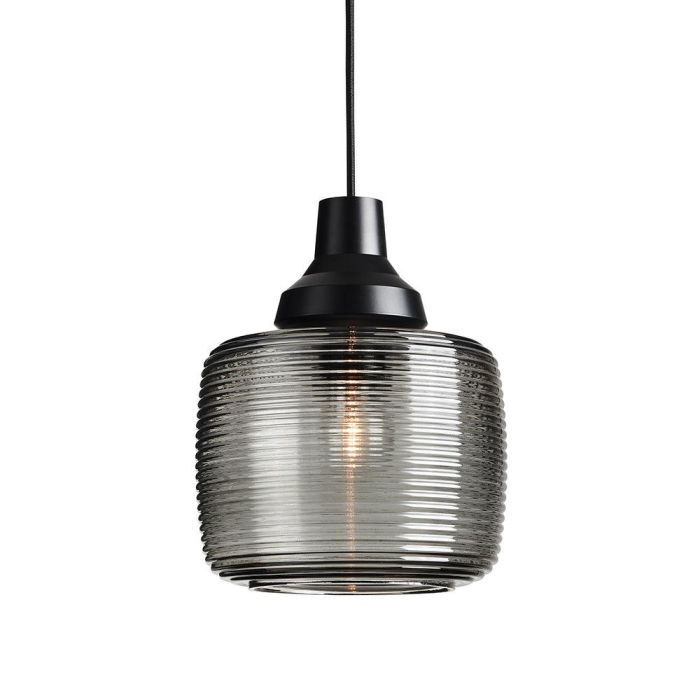 Lámpara Colgante New Wave Stripe Smoke E27, Sin Bombilla