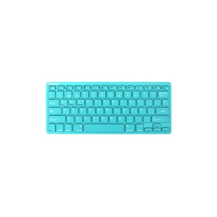 Teclado Silver Ht Qwerty Bluetooth Turquesa