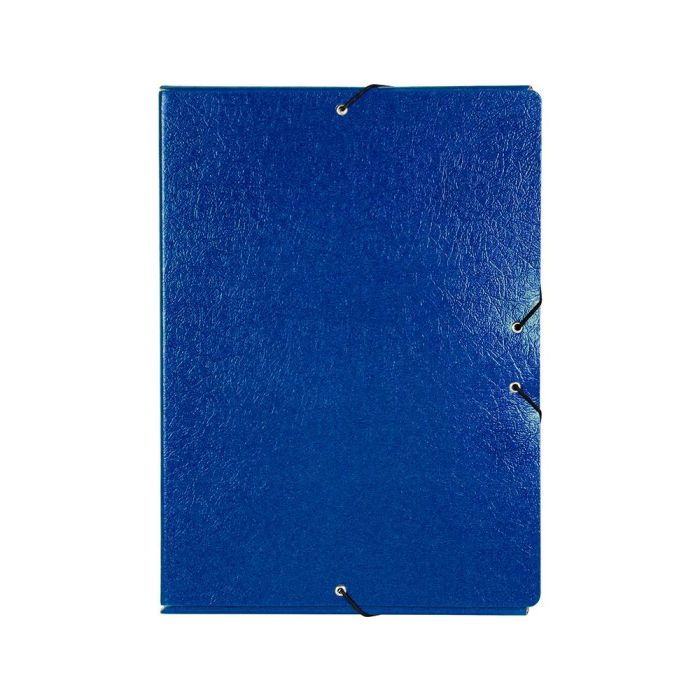 Carpeta Proyectos Liderpapel Folio Lomo 70 mm Carton Gofrado Azul 1