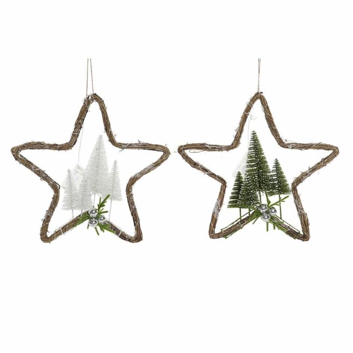 Decoracion Colgante Navidad Alpina DKD Home Decor Verde Blanco 10 x 43 x 43 cm (2 Unidades) Decoracion Colgante Navidad Alpina DKD Home Decor Verde Blanco 10 x 43 x 43 cm (2 Unidades)