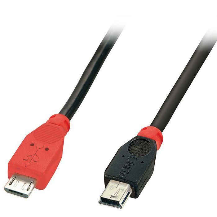 Cable Micro USB LINDY 31717 50 cm Rojo/Negro 2 Cable Micro USB LINDY 31717 50 cm Rojo/Negro 2