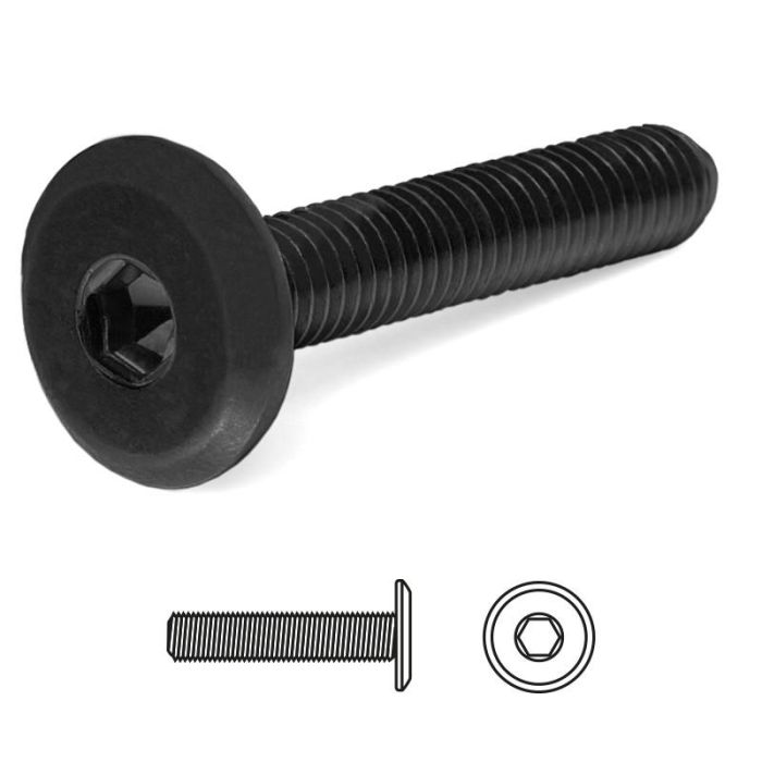 Tornillo Cegas Cabeza Plana Allen Negro Largo 20Mm Diámetro 6Mm Ucafix Tornillo Cegas Cabeza Plana Allen Negro Largo 20Mm Diámetro 6Mm Ucafix