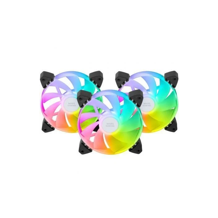Mars Gaming MF-3AR Pack 3 Ventiladores 12cm ARGB Invertidos