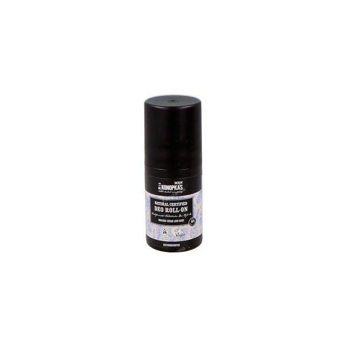 DR. KONOPKA'S Desodorante Natural Roll-On 50ml Vegan para Hombre, Protección Duradera y Frescor con Cedro y Salvia
