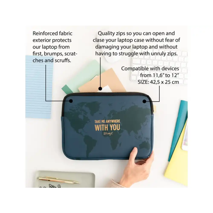 Mr. Wonderful Funda para portátil 12" with you Protector Acolchado Universal 2