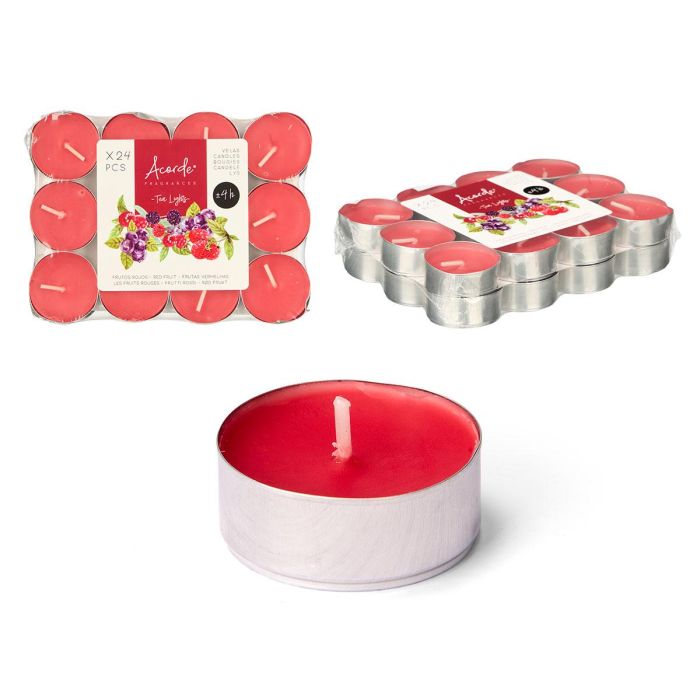 Set 24 Tea Light 4 H Frutos Rojos Acorde 15X3CM (24 Unidades) Set 24 Tea Light 4 H Frutos Rojos Acorde 15X3CM (24 Unidades)