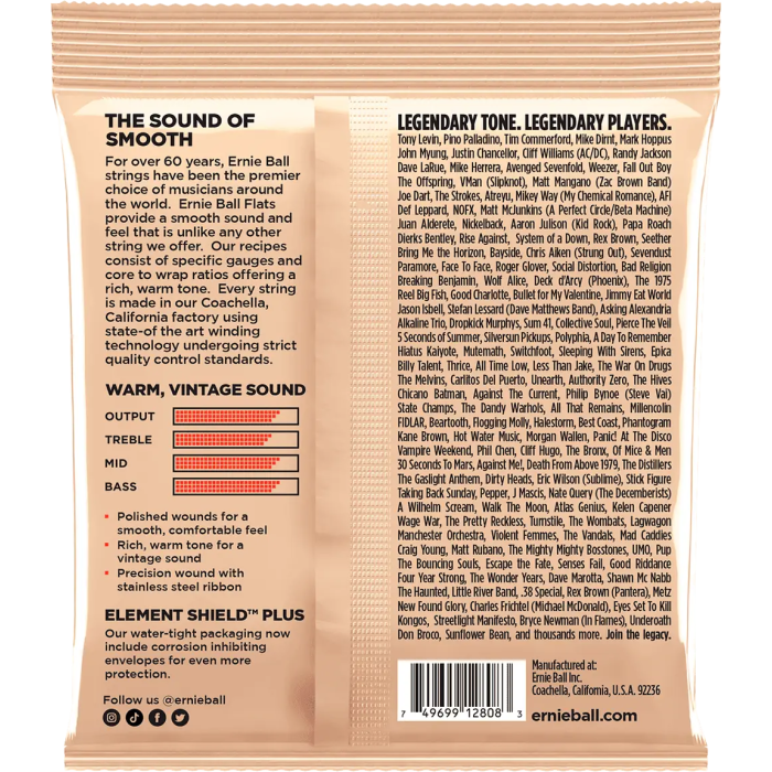 ERNIEBALL Group IV 40-95 Juego Cuerdas Bajo Eléctrico Entorchado Plano 1