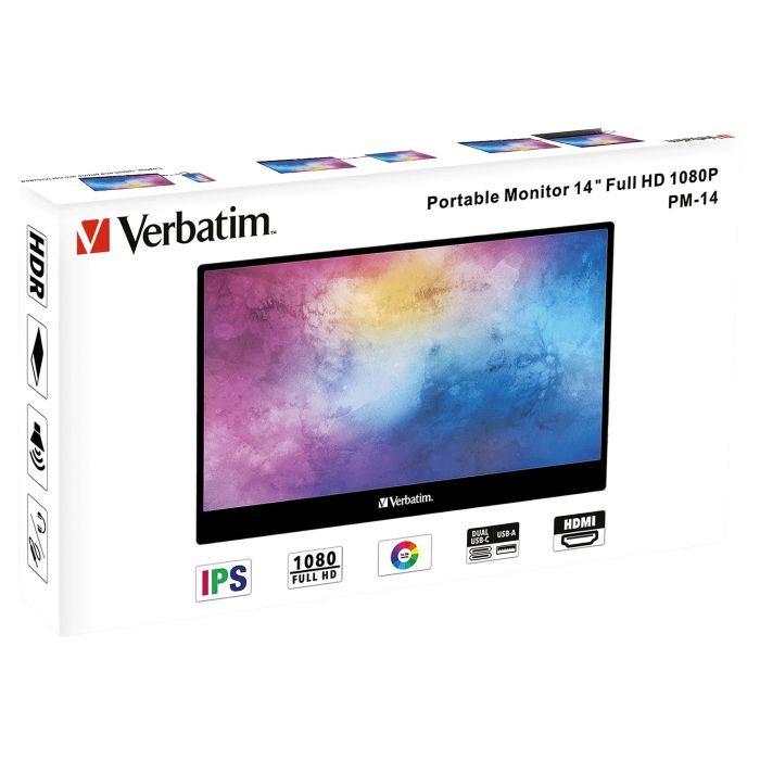 Verbatim PM-14 Monitor Portátil 14" Full HD IPS USB-C HDMI Negro 4