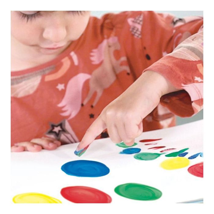 Milán Conjunto 6 Tarros Pintura Dedos 25ml Colores Surtidos Ideal Manualidades Infantiles 3