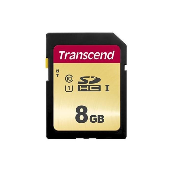 Transcend SDC500S Tarjeta SDHC de 8GB Clase 10 UHS-I U1 Velocidad 95/20 MB/s