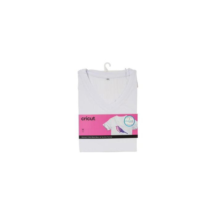 Cricut 2007907 Camiseta Femenina de Cuello en V Blanco Cricut 2007907 Camiseta Femenina de Cuello en V Blanco