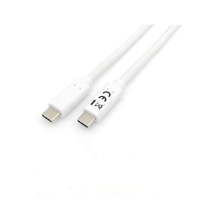 EQUIP 128362 Cable USB-C a USB-C 3.2 Gen 1 Macho/Macho 2 metros Blanco 60W PD 4