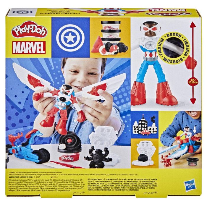 Play-Doh G0555 Set Moto Cortadora Capitán América Marvel Figura de Acción Flexible con Alas 2 en 1 y Molde para Niños +4 años 9 Play-Doh G0555 Set Moto Cortadora Capitán América Marvel Figura de Acción Flexible con Alas 2 en 1 y Molde para Niños +4 años 9