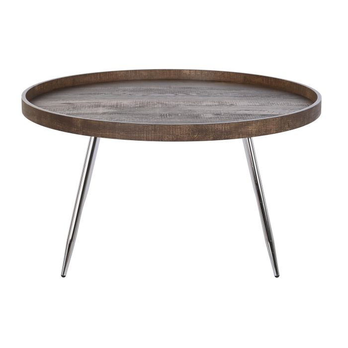 Mesa Centro Moderno DKD Home Decor Marron Plateado 78 x 41.5 x 78 cm 3 Mesa Centro Moderno DKD Home Decor Marron Plateado 78 x 41.5 x 78 cm 3