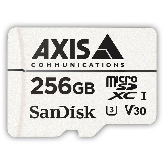 Axis Tarjeta microSDXC 256GB para Videovigilancia | Almacenamiento en Borde, Grabación Descentralizada y Failover | Optimizada para Cámaras IP con Zipstream