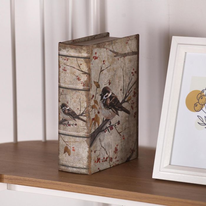 Libro Joyero con Contraseña Pájaro Versa 7x22 cm - Madera MDF, Espejo y Globo Aerostático (2 Unidades) 4 Libro Joyero con Contraseña Pájaro Versa 7x22 cm - Madera MDF, Espejo y Globo Aerostático (2 Unidades) 4