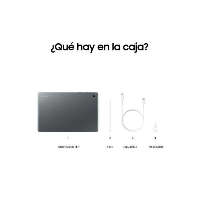 Samsung SM-X620NZAPEUB Galaxy Tab S10+ FE Tablet 13.1" WQXGA+ 12GB RAM 256GB Octa-core con S Pen, IP68 y Cámaras 13MP/12MP Gris 2 Samsung SM-X620NZAPEUB Galaxy Tab S10+ FE Tablet 13.1" WQXGA+ 12GB RAM 256GB Octa-core con S Pen, IP68 y Cámaras 13MP/12MP Gris 2