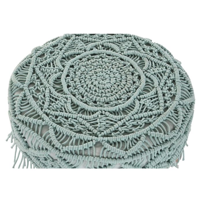 Reposapies Boho DKD Home Decor Verde Menta Natural 53 x 31 x 53 cm 2 Reposapies Boho DKD Home Decor Verde Menta Natural 53 x 31 x 53 cm 2