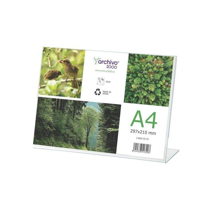 Archivo 2000 Expositor Sobremesa En Forma De L DIN A4 Horizontal 65x300x215 mm