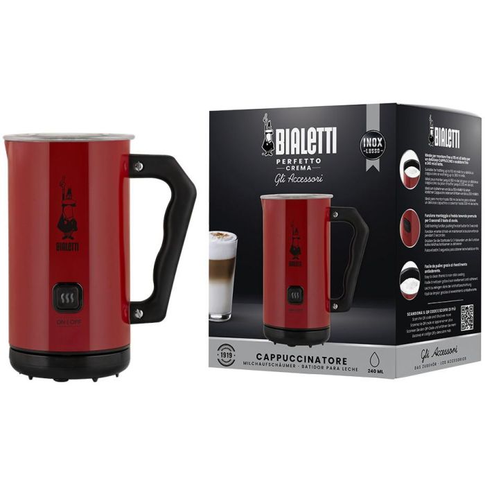 Bialetti MKF02 Espumador de Leche Automático Rojo 150 ml 1 Bialetti MKF02 Espumador de Leche Automático Rojo 150 ml 1
