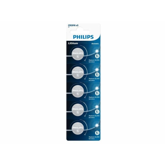 Pila de Botón de Litio Philips CR2016P5/01B 3 V 3 Pila de Botón de Litio Philips CR2016P5/01B 3 V 3