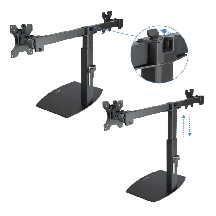 Soporte de Sobremesa para 2 Monitores TooQ DB1727TN-B/ Giratorio/ Inclinable/ hasta 6kg 1 Soporte de Sobremesa para 2 Monitores TooQ DB1727TN-B/ Giratorio/ Inclinable/ hasta 6kg 1