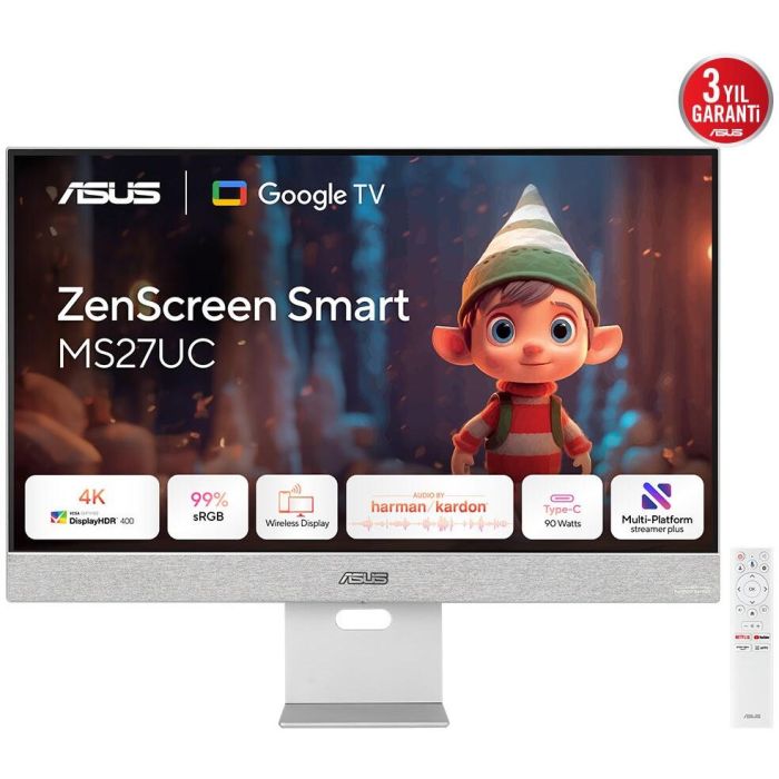 ASUS ZenScreen Smart Monitor MS27UC 27" 4K Ultra HD LCD Gris 90LM0A3H-B01O70, Pantalla IPS, HDR10, DisplayHDR 400, USB-C, Altavoces 0 ASUS ZenScreen Smart Monitor MS27UC 27" 4K Ultra HD LCD Gris 90LM0A3H-B01O70, Pantalla IPS, HDR10, DisplayHDR 400, USB-C, Altavoces 0