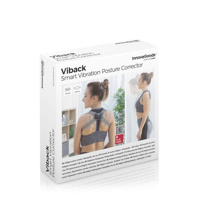 Entrenador de Postura Inteligente Recargable con Vibración Viback InnovaGoods 1 Entrenador de Postura Inteligente Recargable con Vibración Viback InnovaGoods 1
