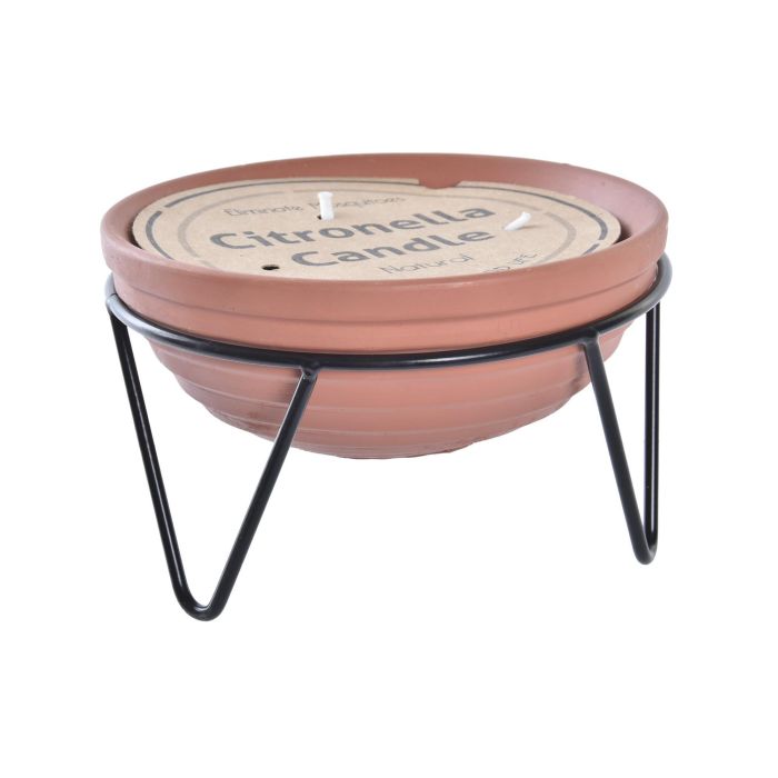 Vela Terraza Y Jardin DKD Home Decor Terracota Blanco 15 x 9.5 x 15 cm (6 Unidades)