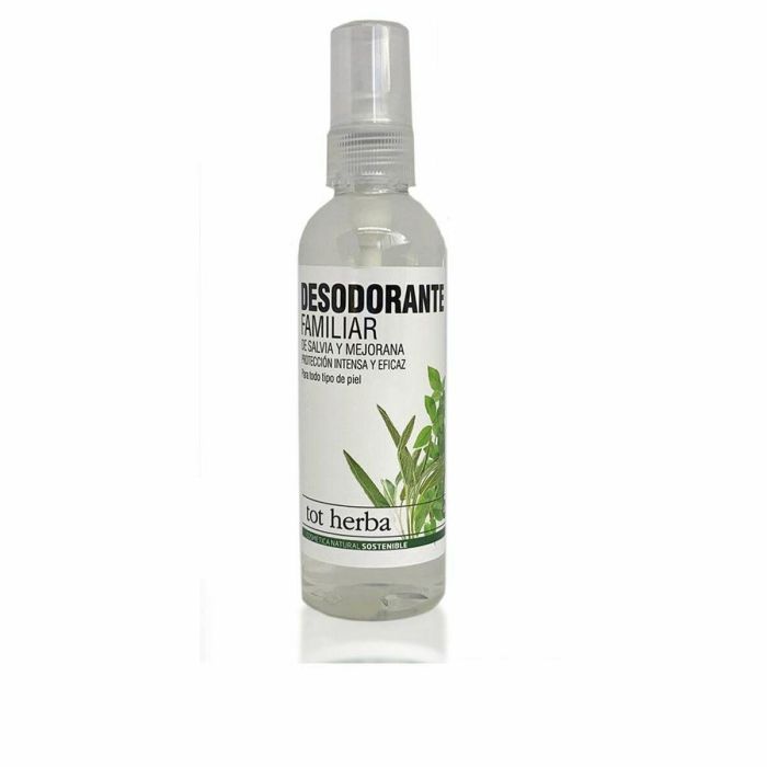 Tot Herba Desodorante Familiar de Salvia y Mejorana, Antiolor y Protector Larga Duración, Spray 100 ml - Todo Tipo Pieles