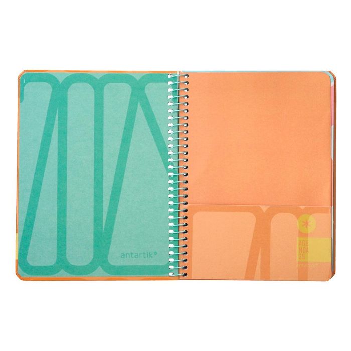 Agenda Espiral Antartik Bold A6 2025 Semana Vista Colores Surtidos Azul Y Melocoton Papel De 80 gr 8 unidades 7