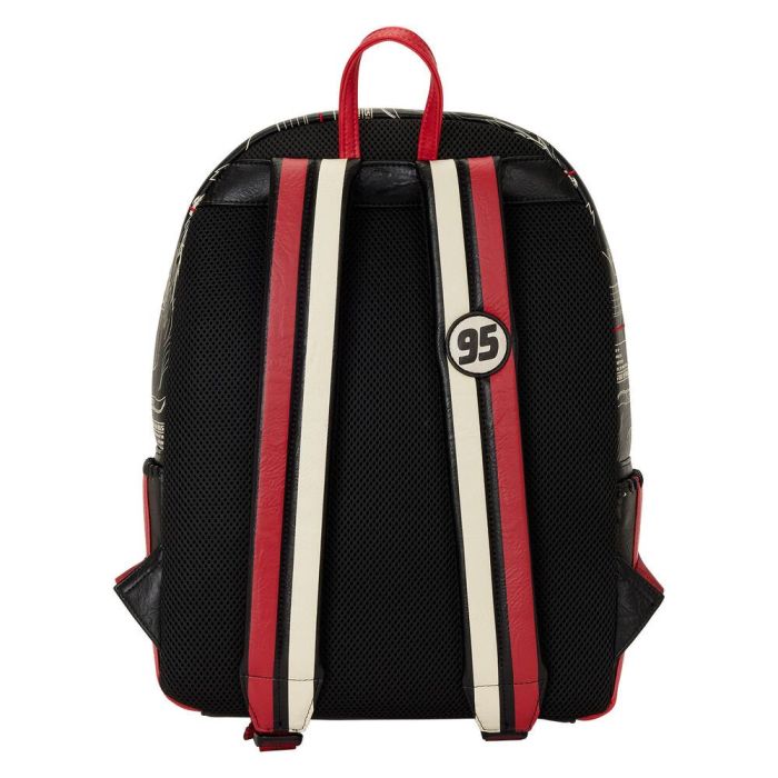 Loungefly Mochila McQueen Cars Disney Pixar 43cm - Cuero Sintético, Correas Ajustables, Detalles Bordados 3 Loungefly Mochila McQueen Cars Disney Pixar 43cm - Cuero Sintético, Correas Ajustables, Detalles Bordados 3