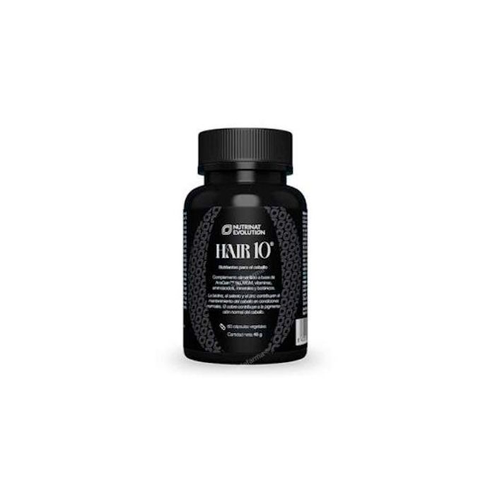 NUTRINAT EVOLUTION Hair 10 AnaGain™Nu MSM Biotina Selenio Zinc Cobre. Crecimiento, Pigmentación y Mantenimiento Cabello. 60 Vcaps