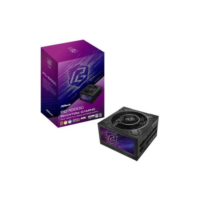 FUENTE ALIMENTACION ASROCK PG-1000G,PSU,1000W,80 PLUS GOLD/A,135MM,MODULAR,PCI-E 5.1 (12+4pin)x1,PCI-E (6+2 pin)x3,SATA (5 pin)x9 FUENTE ALIMENTACION ASROCK PG-1000G,PSU,1000W,80 PLUS GOLD/A,135MM,MODULAR,PCI-E 5.1 (12+4pin)x1,PCI-E (6+2 pin)x3,SATA (5 pin)x9