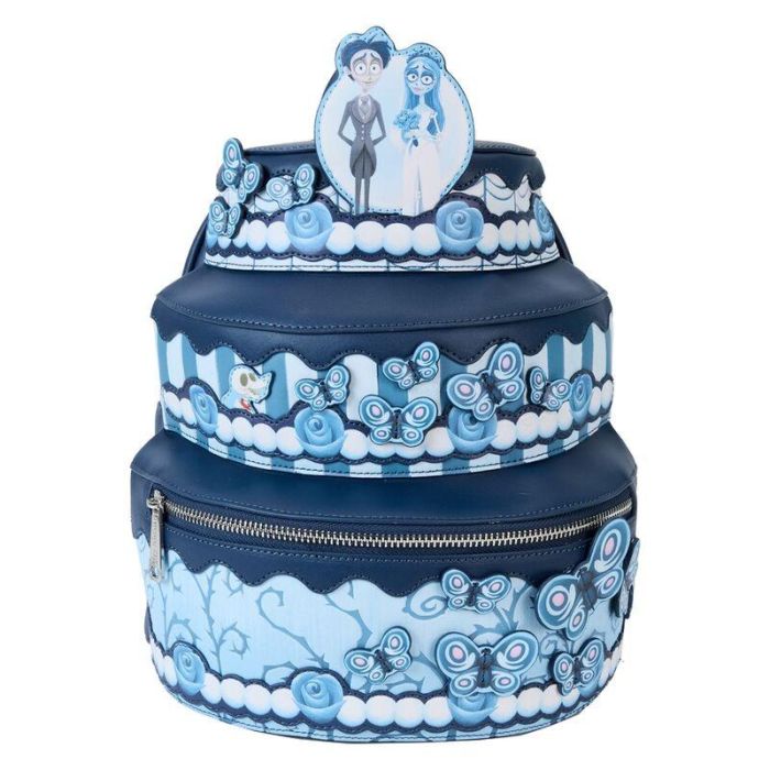 Loungefly Mochila Wedding Cake La Novia Cadaver, Piel Vegana, Tamaño 22,5x26,25x0cm, Bolsillo Frontal y Lateral, Detalles en Relieve y Estampados 0 Loungefly Mochila Wedding Cake La Novia Cadaver, Piel Vegana, Tamaño 22,5x26,25x0cm, Bolsillo Frontal y Lateral, Detalles en Relieve y Estampados 0