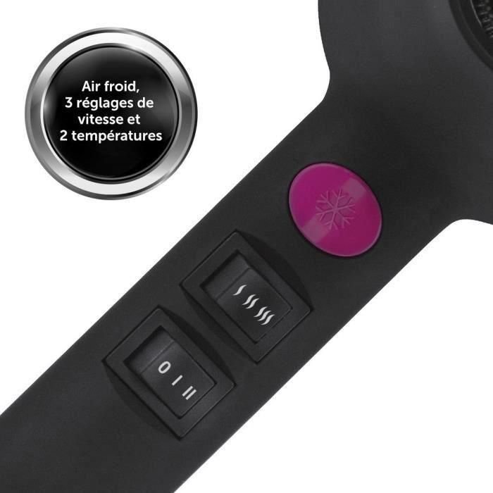 Revlon RVDR5251E Secador de Pelo Perfect Heat 2000W Motor AC 2 Velocidades Negro/Rosa 1