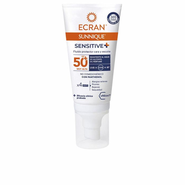 Ecran Sunnique Sensitive Facial Spf50+ 50 Ml